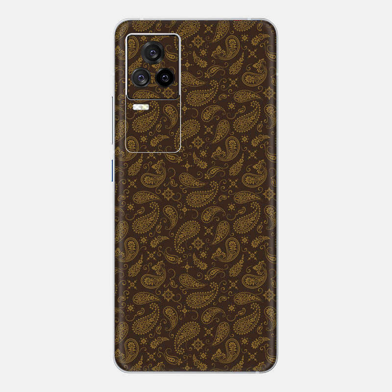 Brown Paisley Glass Back