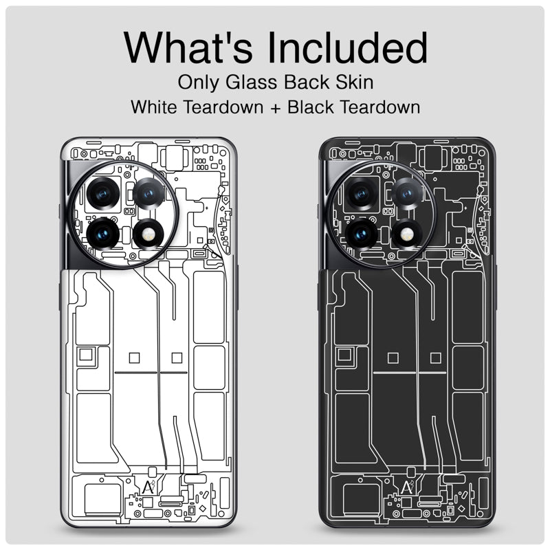 Teardown White Glass Back