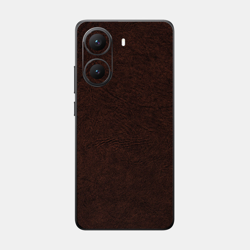 Brown Leather Glass Back