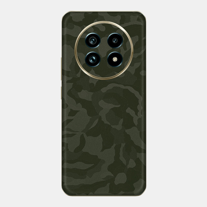 Green Camo Glass Back