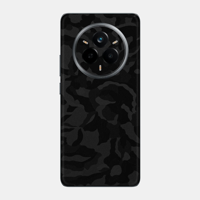 Black Camo Glass Back