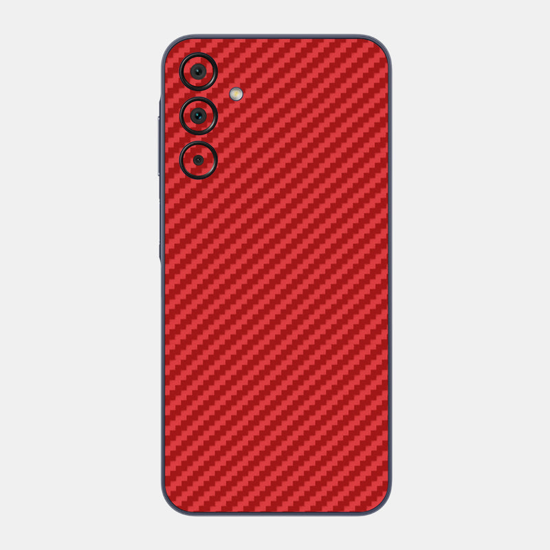 Carbon Fibre Red Glass Back