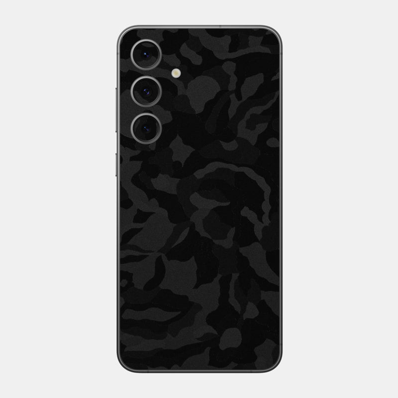 Black Camo Glass Back