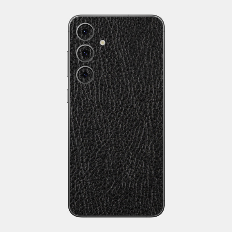 Black Leather Glass Back