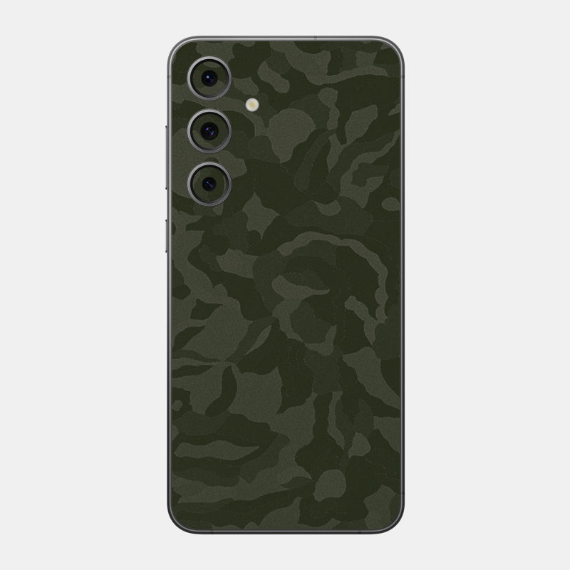 Green Camo Glass Back