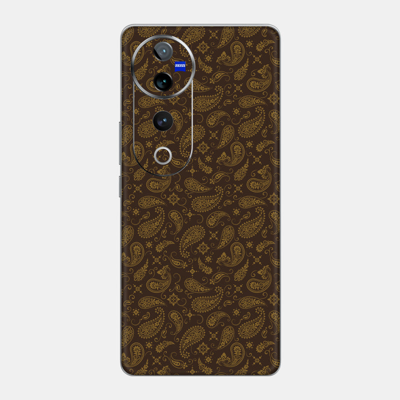 Brown Paisley Glass Back