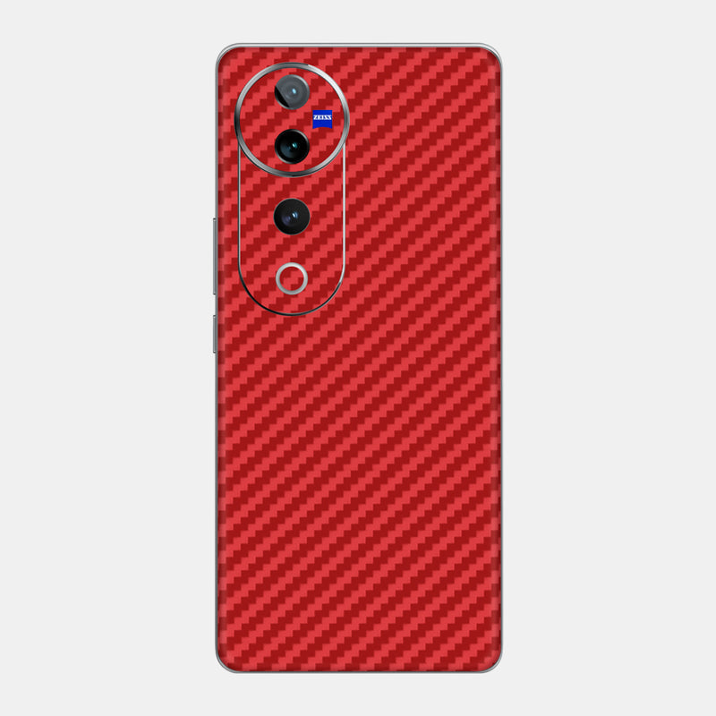 Carbon Fibre Red Glass Back