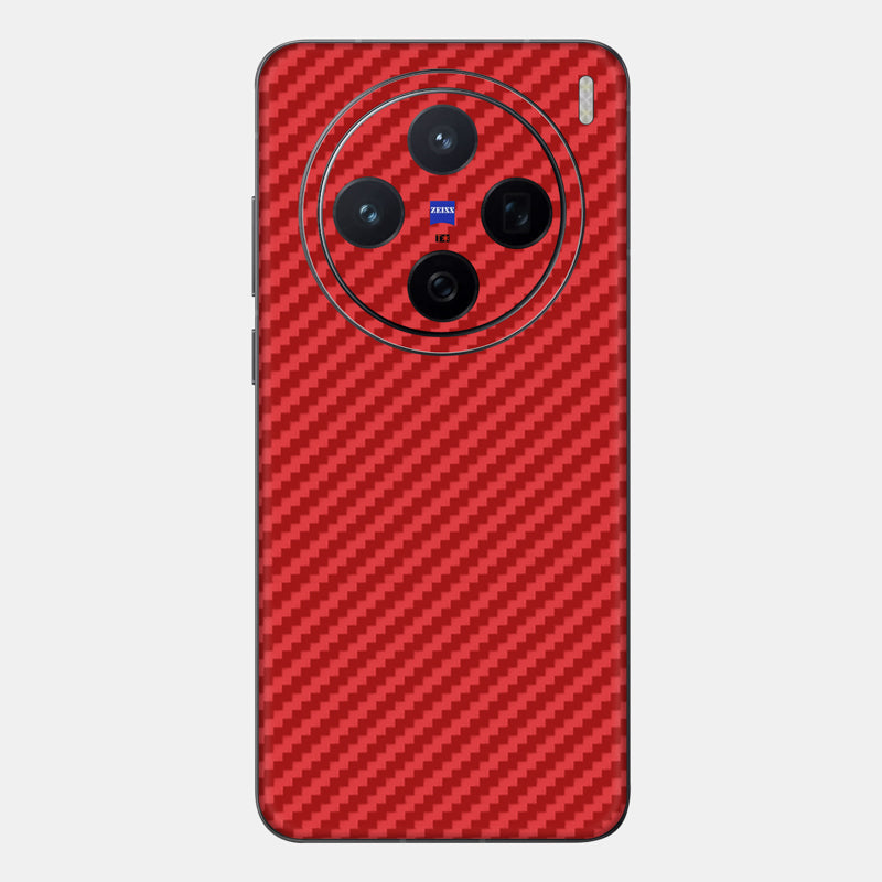 Carbon Fibre Red Glass Back