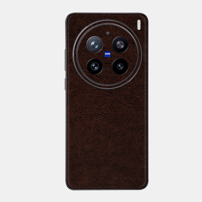 Brown Leather Glass Back