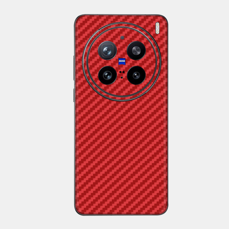 Carbon Fibre Red Glass Back