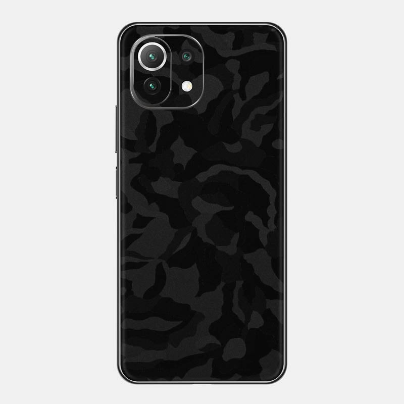 Black Camo Glass Back